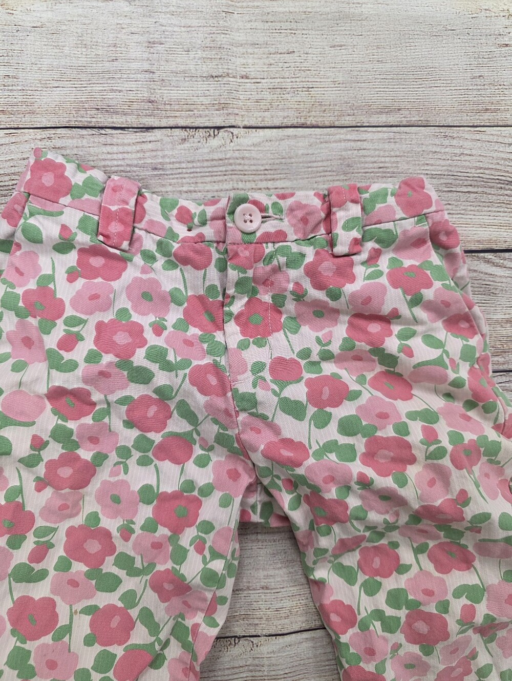 Vintage GAP Capri Pink Floral Cotton Kids Pants Size‎ 8 - Picture 2 of 6